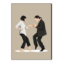 1PC Modern Classic Movie Pulp Fiction Posters Print Jack Rabbit Dance Canvas Painting Minimalist Wall Arts Picture Living Room Home Decor Optional Frame ,Wall Art With Frame - Multicolor - View 43