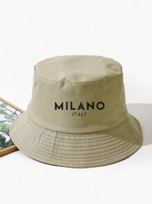 2 Packs Of Colorful Unisex MILANO Letter Pattern Couple Bucket Hats, Suitable For Outdoor Travel, Beach Vacation, Sun Protection, Suitable For Festivals And Casual Fashion Matching, Best Holiday Gift Men's Sun Hat Summer Hat, Suitable For Summer Outdoor Activities Such As Hiking And Fishing