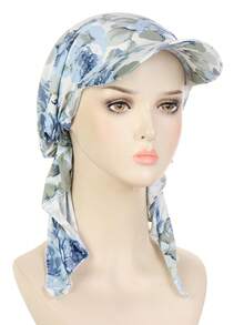 1 件装新款时尚印花圆边舒适遮阳百搭休闲女士棒球帽 - A - 查看 13