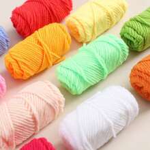 10-Pack Acrylic Yarn Set - 100% Premium Acrylic Fiber, Multicolor Assorted Bulk Bundle For Knitting, Crochet & Crafts, 10g Each - Multicolor - View 5