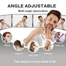 360° Foldable Portable Vanity Makeup Mirror, Convenient For Self-Haircutting And Daily Beauty, Polished Surface, No Battery Needed, Minimalist Solid Color, Multi-Angle Adjustment, Essential For Refined Life, Mood-Boosting Gadget, Ideal Gift For Girlfriends