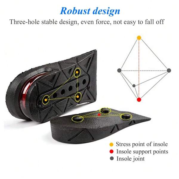 Plantilla de aumento de altura de 5 cm con cojín de aire de 2 capas Adjustable, almohadillas invisibles para hombres/mujeres, forradas térmicamente Casual para exteriores, fiestas, bodas