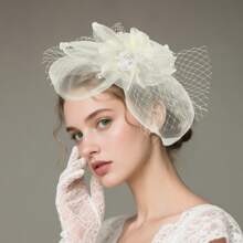 1pc Fashion Women Fascinators Hat Tea Party Hat Women Bridal Mesh Headdress Cocktail Tea Party Headdress