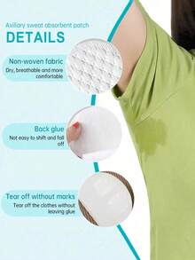 50pcs/Set Odorless Perspiration Absorbing Pads, Suitable For All Skin Types, Breathable One-Time Use Sweat Pads, Necessary For Body Care In Summer, Suitable For Travel, Sports, Outdoor Activities