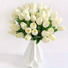 1pc/5pcs/10pcs Miniature PU Plastic Tulip Artificial Flowers, Lifelike Decor For Home, Cafe, Garden, Patio, Suitable For Spring & Summer Decoration