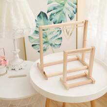 11pcs Kawaii Miniature Wooden Hangers Set For Doll Clothes | Yellow Cute Wardrobe Accessories & Tiny Furniture Decor | DIY Organizer Gift For Doll Collectors, Teens (Fashion Doll Storage)