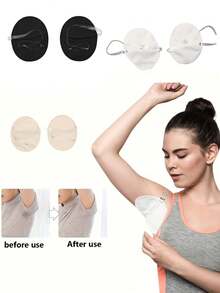 1/2 对蜂窝状腋下保护垫 | 吸汗垫，可洗隐形肩带设计，适合商务装、健身装、连衣裙、西装外套 - 耐穿（男女通用）