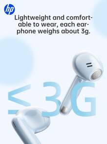 HP True Wireless Noise-Proof Earbuds, In-Ear Compatible With Apple And Other Devices, USB To Type-C, Includes Protective Case And Anti-Lost Lanyard, Great Gift