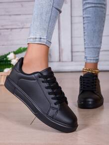 Chaussures pour couple de la taille 36 à 45, chaussures casual pour femmes et chaussures de sport pour hommes, chaussures plates confortables à lacets avec semelle souple pour hommes, chaussures légères et respirantes pour un port quotidien