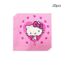 Sanrio 61pcs Sanrio Hello Kitty Party Supplies,Included Plates,Napkins,Tablecloth,Paper Cup,For Hello Kitty Party Decorations,Hello Kitty Birthday Party Decorations,Hello Kitty Party Decorations