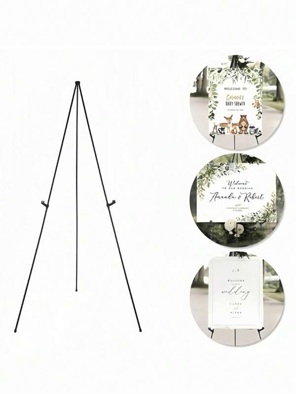 Metal Art Easel Stand, Instant Floor Poster, Lightweight, Foldable, Portable, With Tripod Base