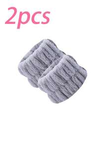 3pcs/Set Upgraded Thick Sponge Spa Headband And Wristband Set For Women, Suitable For Washing Face, Makeup, Skincare, SPA Use, Fluffy Sponge Headband And Wristband, Also Suitable As Birthday, Holiday, Date Gift For Family, Friends, Partners (3/2/1pc Available)