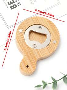 1 pezzo Apribottiglie rotondo in legno con manico per una presa facile, personalizzato con testo e disegni incisi al laser, uno strumento pratico per la birra, adatto per bar, ristoranti e case, un regalo perfetto per le vacanze per mariti e padri, e un souvenir creativo per matrimoni