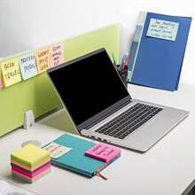ZCZN 48 Pads Sticky Notes, 76 X 76 Mm, 100 Sheets/Pad, 6 Bright Colours Self-Stick Note Pads For Reminders, Value Pack,School Supplies,Back To School