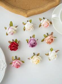 5/10PCS Artificial Flowers Silk Rose Head, Fake Plants For Spring Autumn Wedding Vase For Home Dining Room Bedroom Decorations, Mother's Day, Valentine's Day Festival Birthday Party Accessories, Outdoor Garden Decorations