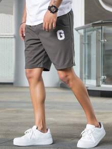 Men's Elastic Waist Cargo Shorts - Dark Grey - View 2