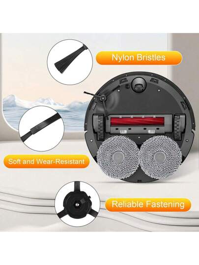 Fit Roborock Revo Pro S/Q MaxV Qrevo Plus Robot Vacuums Cleaner Accessory Dust Bag Main Side Brush Hepa Filter Mop Cloths Replacement Parts view 8