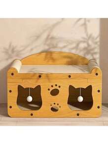 Tavoletta per graffiarsi per gatti 2 in 1, tiragraffi per gatti, cuccia per gatti, nido per animali domestici, casa per animali domestici, casa per gatti a tre piani