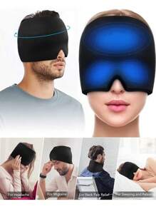1pc Multi-Functional Wellness Eye Mask - Migraine Cap, Cold Compress Eye Mask, Reusable & Adjustable, Soft, Comfortable & Breathable, Ice Pack Face Mask, Everyday Use, Head Care, Face Care, Therapy, SPA, Sleeping, Gift, Unisex Polyester (Polyester) Eye Mask, All Season