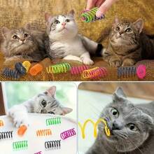 50pcs Cat Interactive Toys, Suitable For Cats And Small Dogs - Keep Your Pets Entertained And Active All Spring [Random Color Shipping]