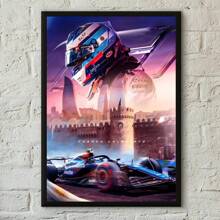 1pc/3PCS Wall Arts Posters Optional Frame 1 F1 Racing Driver Poster Sea Newspaper Printing Home Living Room Bedroom Entrance Bar Cafe Art Painting Decoration Frameless/Framed Canvas Art ,Wall Art With Frame