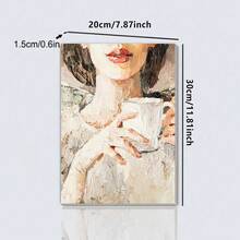 1入組人像圖案無框現代化學纖維無框畫牆面裝飾 - 彩色 - 查看 7