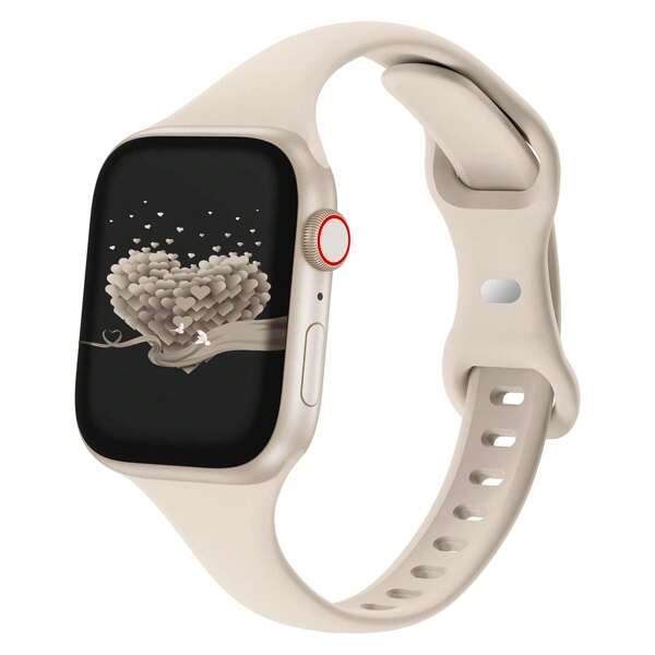 Slim Sport Band Compatible With Apple Watch Bands For Women Men 38mm 40mm 41mm 42mm 44mm 45mm 46mm 49mm, Silicone Slim Soft Wristband For Apple Watch Series 10 9 8 7 6 5 4 3 2 1 SE Ultra