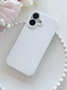 Ốp lưng điện thoại TPU mờ màu trắng trơn dễ thương, chống sốc, lỗ khoét lớn, che phủ toàn bộ, tương thích với Apple 17/16/15/14/13/12/11/XSMAX/X/XS/XR/7PLUS/8PLUS/7/8. Quà tặng mùa xuân, kỷ niệm, sinh nhật. - trắng - Xem 5