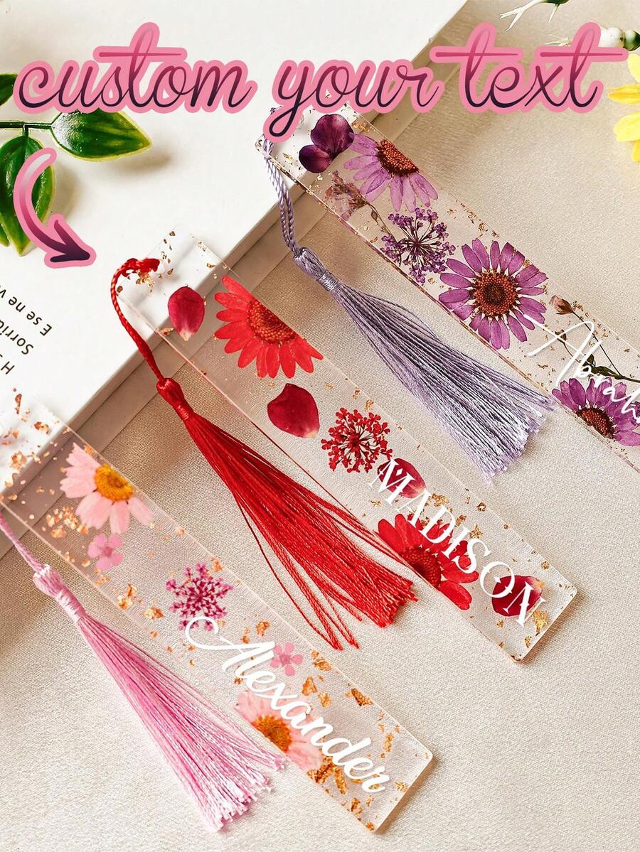 Dấu trang acrylic tùy chỉnh, 18x3cm. Hỗ trợ nhiều ngôn ngữ/phông chữ/tùy chỉnh, kèm tua rua ngẫu nhiên. Bền, chống trầy xước và chống ăn mòn. Một món quà tuyệt vời dành cho học sinh, bạn cùng lớp, gia đình, bạn bè hoặc người thân yêu, thể hiện sự quan tâm cá nhân và đặc biệt của bạn. Tự làm - Nhiều màu - Xem 1