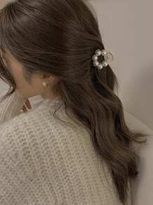 2 pezzi di eleganti fermagli per capelli in stile vintage con perle, per donne, accessori per capelli semplici e di stile, versatili, adatti per frangia o chignon, fermagli per capelli, molletta per capelli