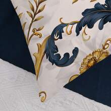 1 Pc Luxurious Retro White Bee Wings Printed Decorative Pillow Sham Cover [No Filler], 17.7*17.7in(45*45cm), [Single-Sided Printing], Simple & Modern Polyester Cushion Cover, For Sofa, Bed, Living Room, Bedroom, Car, Office, Hotel Decoration, Throw Pillow Cover, Suitable For All Seasons, Perfect Gift For Family And Friends