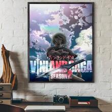 1pc/3PCS Wall Arts Posters Optional Frame Cool V-Vinland S-Saga Anime M-Manga Poster Canvas Art Printing Waterproof Home Living Room Bedroom Bar Aesthetic Decoration ,Wall Art With Frame