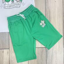 CONJUNTO DE SHORT PARA CABALLERO, CON ESTAMPADO COLORIDO Y PIEDRERIA, TELA FRESCA - Blanco - Ver 2