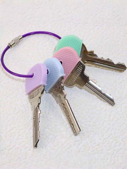 1/10/20 Stück Zufallsfarben Silikon Schlüsselkappen, einfache Identifizierung & langanhaltend Schutz für Schlüssel, süßer Schlüsselanhänger