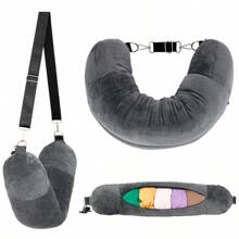 1 pezzo di cuscino da viaggio imbottibile per bagagli extra, con dimensioni del collo regolabili, imbottito con vestiti senza costi aggiuntivi per il bagaglio, accessorio essenziale con morbida fodera in velluto senza riempitivo