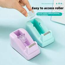 7pcs High Aesthetic Creative Desktop Tape Cutter - Cute And Stylish Office Desk Tape Cutter With Anti Slip Base - Ideal For Office And Home Use, Available In Multiple Colors Back To School