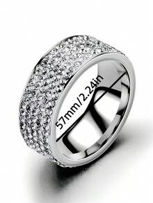 8,9,10,11 Fashion Diamond Rings, Five Row Diamond Rings, Couple Diamond Rings, Rings, Gold And Silver Rings, Hip Hop Rings, Suitable For Men's Daily Life, Gifts For Men, Birthday Gift, Anniversary Gift, Punk Style, Ring For Weddings, Celebrations And Parties, Musty, Office Outfits, Accessories, Casual Accessories - Multicolor - View 10