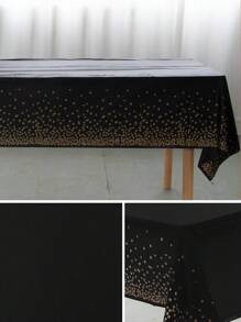 1pc Disposable Plastic Tablecloth, Waterproof And Stain-Resistant, Decorative Home Item