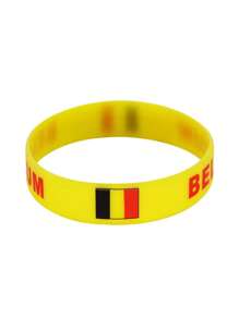 1 pieza Pulsera conmemorativa de fans del fútbol europeo, pulsera multinacional, recuerdo pequeño de la Copa del Mundo, pulsera deportiva con bandera alrededor de la muñeca