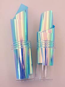 1 Bouteille de feuille de transfert pour ongles bleue, transfert facile, convient pour les vacances/soirées des filles en DIY, décorations de manucure