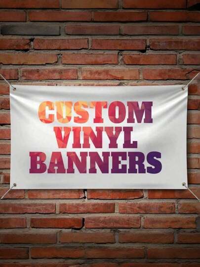 1pc Customized Banner, Indoor Or Outdoor Banner, Graduation Banner, Personalized Full-Color Banner Signage, Suitable For Indoor/Outdoor Events, Retail, Parties, Images, Logos, Text, Advertisements, Multipurpose, Decorative, Stylish, Cute, Modern