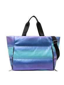 1pc Women's Personalized Pearlescent Colorful Yoga Bag, Multi-Function Travel Bag Fashion Versatile Shoulder Bag, Wet And Dry Separation Fitness Bag With Large Capacity For Yoga Mat Storage, Luggage Bag For Business Trip And Travel, Embroidered Custom Letter Bag, Multi-Functional Portable Handbag And Carry-On Bag, Gift For Family, Friends, Mother, Can Be Used As Mother's Day, Valentine's Day, Nurse's Day, Christmas, Birthday Gifts