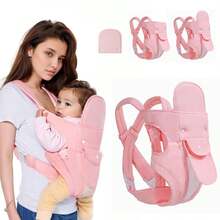 1PC Baby Carrier Grey/Pink/Black Newborn To Toddler(7-30lbs), Baby Christmas Gift,Toddler Carrier With Adjustable Shoulder Strap, Baby Holder Carrier With Breathable Mesh Fabric,Baby Carrier,Canguro Para Cargar Bebe,Baby Carrier Newborn To Toddler - Baby Carrier -B - 查看 13
