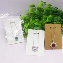50pcs 6x9cm Black/White/Kraft Paper Colored Necklaces, Bracelets, Keychains, Packaging Cards