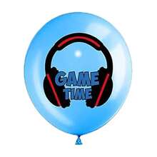 18pcs Game Theme Latex Balloons Set, 12 Inch Blue "GAME ON" Party Decorative Latex Balloons - Multicolor - View 4