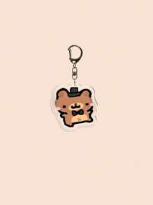 1 pièce Porte-clés mignon en acrylique avec chat de dessin animé, chat rose girly, chaton naïf, chaton à fleurs, chaton fraise, chaton lunettes de soleil, chaton câlinant la courtepointe, chaton comptant de l'argent, porte-clés thème animal, charme de sac cadeau pour amis et couples, accessoires de voiture, sac à dos pour l'école