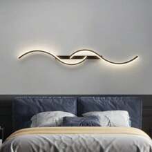 1 Stück LED kabelloses Ladelampe mit Dimmer und Fernbedienung, batteriebetriebenes USB aufladbares Licht, Innenraum Aluminium Wellen Beleuchtung für Wohnzimmer, Schlafzimmer, Nachttisch, Flur