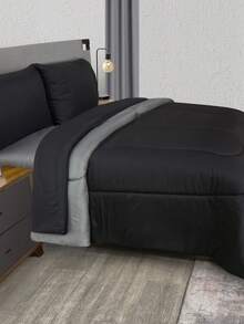 Home Elephant Edredón Set Matrimonial y King Size Microfibra Extra Suave con Sábanas Incluidas - Negro - Ver 6