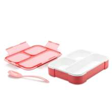 1pc Portable Plastic Compartment Bento Box, Daily Casual Household Items,School Supplies