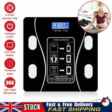 Smart Digital Bathroom Scale, Battery-Powered, Wireless, Non-Rechargeable, With Body Fat Monitoring For Home Use, For Women, Menbathroom Decor Summer Back To School - Black - View 2